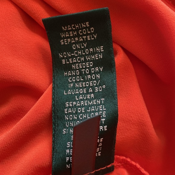 LAUREN Ralph Lauren BEAUTIFUL AND CLASSIC 🧡ORANGE🧡 DRESS PLUS SIZE 14 🌟EUC🌟 - Picture 14 of 17